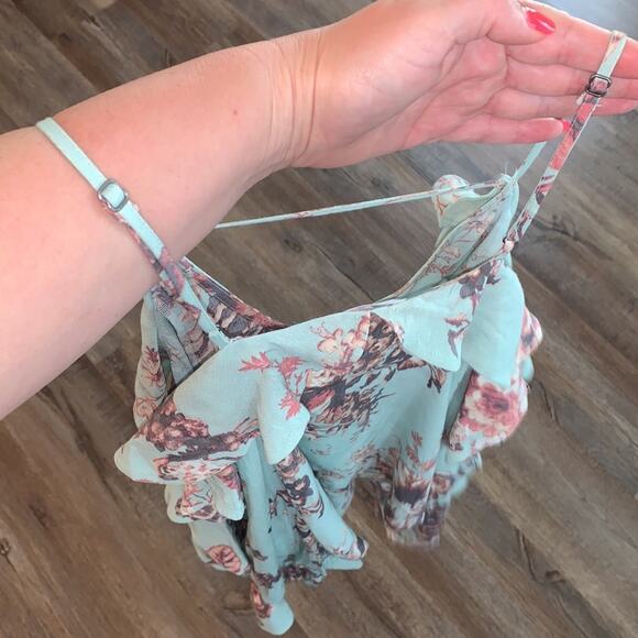 Leith Cold Shoulder Ruffle Blouse Top S - Picture 9 of 10